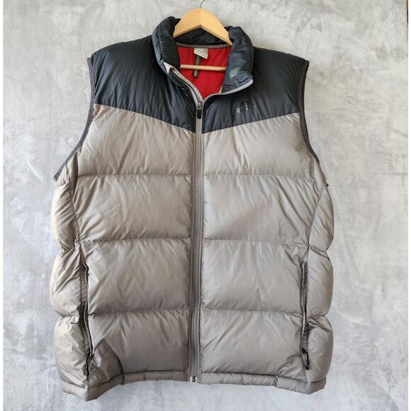 Nike Puffer Vest Mens Size XL Gray Duck Down Insulated 550 Fill Jacket *READ - Picture 1 of 13